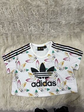 Adidas Pharrell Williams Crop Top XS Tropical Print